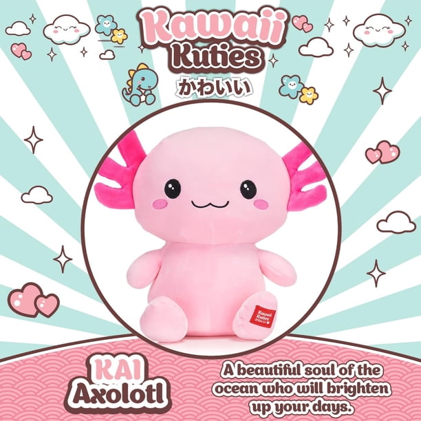 Kawaii Kuties 9.5 Kai the Axolotl Plush Toy for Classrooms