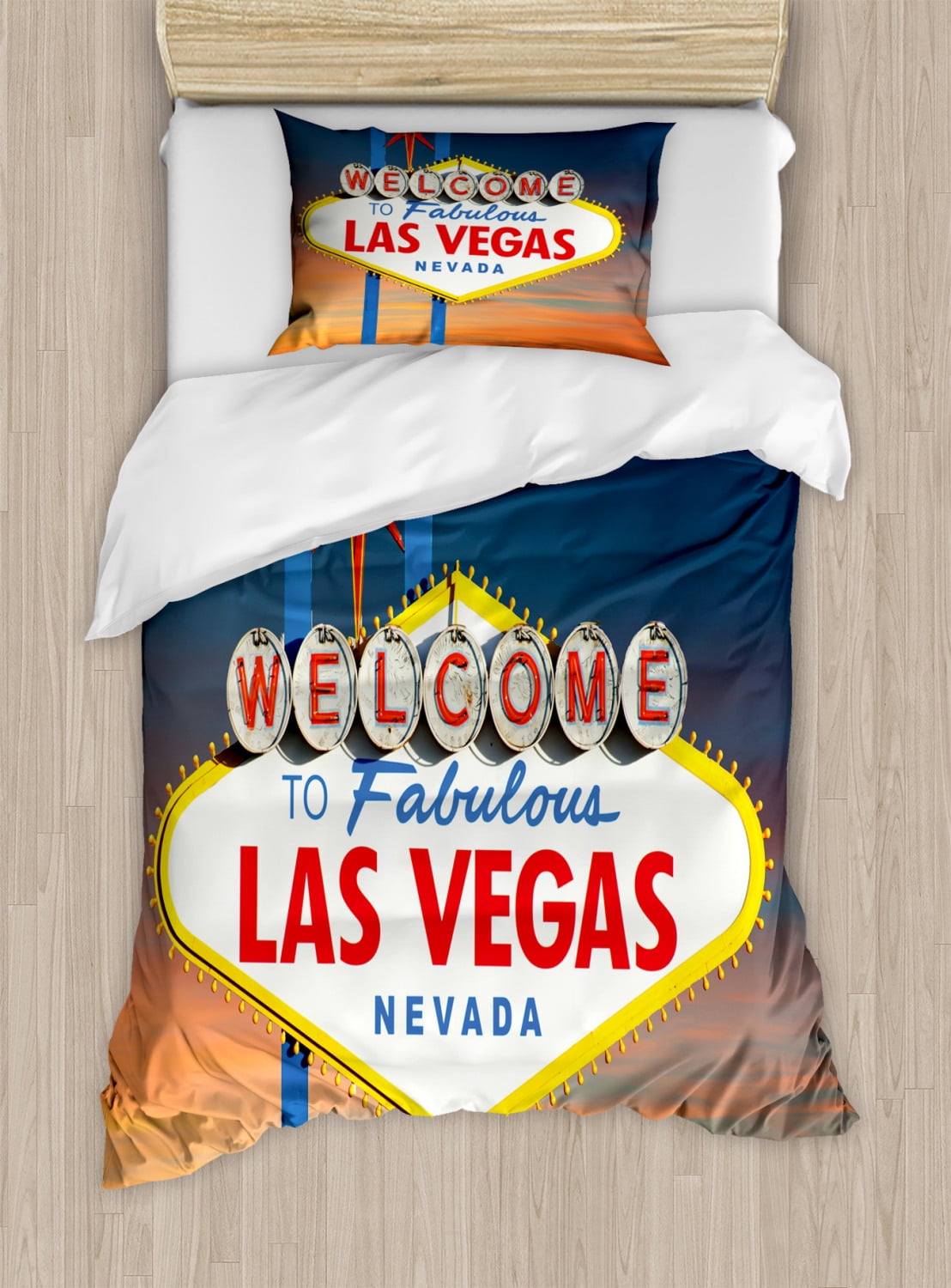 USA Duvet Cover Set Twin Size, to Fabulous Las Vegas Nevada
