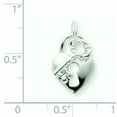 thumbnail image 3 of Sterling Silver Heart & Key Charm (21 X 17) Made In Thailand qc4602, 3 of 3