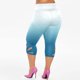 thumbnail image 4 of ICHUANYI Clearance Fashion Women Plus Size Hollow Elastic Waist Casual Leggings Pants(Sky Blue, L) ICHUANYI WER2023080809401, 4 of 7