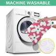 thumbnail image 6 of Red Daisy Flower Green Centers Pattern Square Tablecloth,Waterproof Square Table Cover,Wipeable Spillproof Washable Table Cover for Home Kitchen Party Decor 52"x52"(132x132cm), 6 of 6