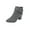 Gray, variant on Miluxas Womens Casual Round Toe Boots Buckle Casual Suede Fashion Block High Heel Ankle High Boots Gray 12.5(43)