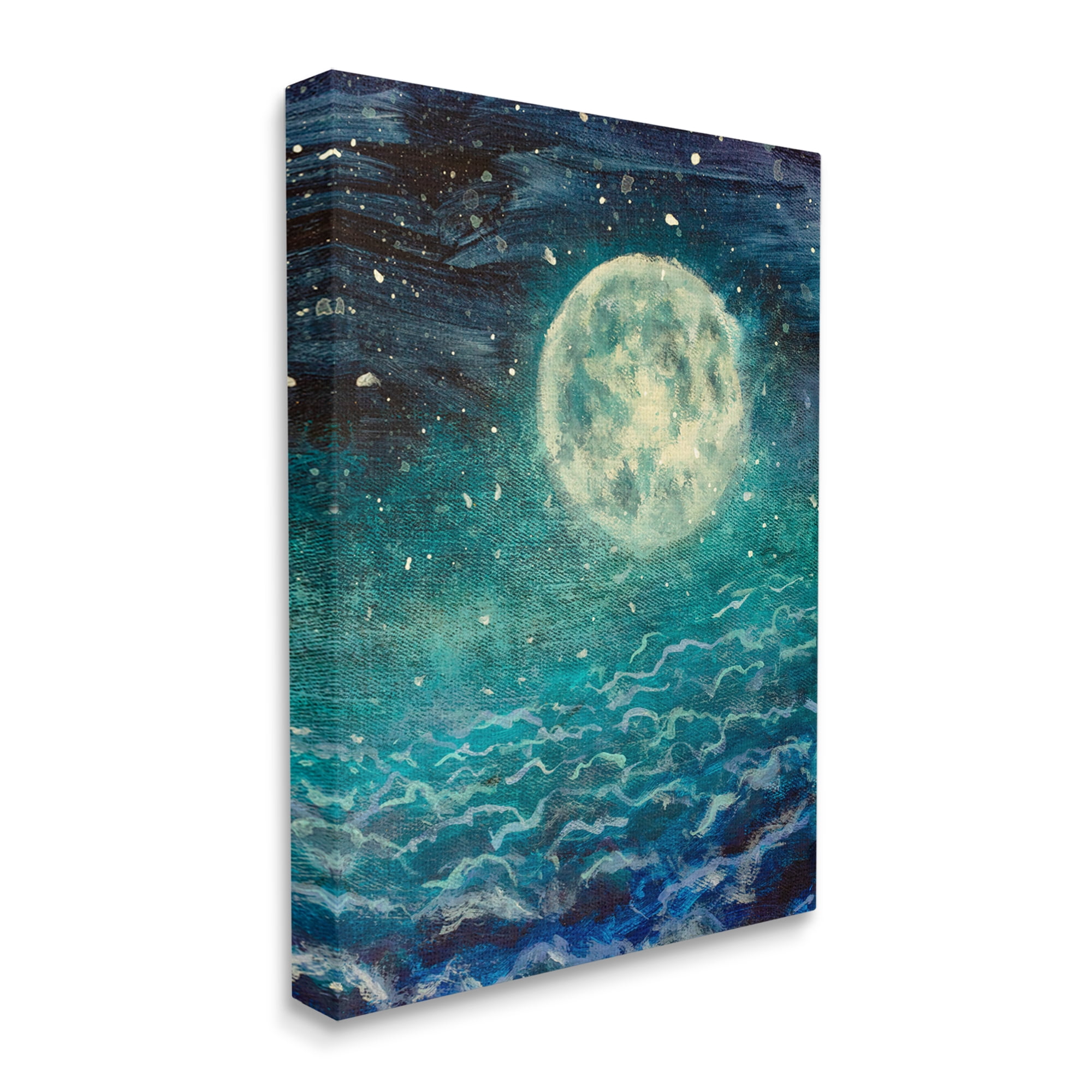 Stupell Industries Surreal Moon & Clouds Nature Painting Gallery Wrapped Canvas Print Wall Art, 30 x 40
