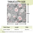 thumbnail image 2 of Soft Polyester Floral Square Tablecloth with Elastic Edge, Premium Polyester with Water-Repellent Coating Perfect for 36x36 Inch Tables, Lightweight and Wrinkle-Resistant, 2 of 5