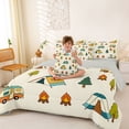 thumbnail image 4 of Erosebridal Happy Camping 7-Piece Twin Bedding Sets For Camper Gifts,Rustic Farmhouse Adventure Theme Bedding Comforter Set For Kids,Reversible lightgray, 4 of 7