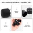 thumbnail image 4 of 20pcs Professional Foosball Table Pipe Caps Plastic Foosball Machine Caps (Black), 4 of 8