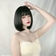 thumbnail image 1 of Peluca de mujer de pelo corto estilo coreano con flequillo al aire, peluca de cara esponjosa y cabeza bobo, 1 of 4