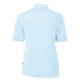 thumbnail image 3 of Women's-Cutter & Buck  Powder Blue Minnesota United FC Virtue Eco Pique Stripe Recycled Quarter-Zip Top, 3 of 3