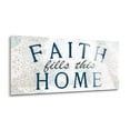 thumbnail image 2 of Faith Fills This Home Mint Sage Damask Blue 36 x 18 Glass Wall Hanging Sign, 2 of 4