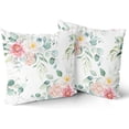 thumbnail image 2 of Spring Sage Green Leaf Pillow Covers 18x18 Set of 2, Eucalyptus Floral Watercolor Pillow Cases, Gray Seafoam Leaves Flowers Modern Throw Pillows Cover Decor Gifts for Bed Couch Sofa Living Room, 2 of 6