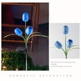thumbnail image 6 of Lilixerw Garden 3 Pack LED Solar Flower Lights with Realistic Tulips Flowers Solar Garden Lights Outdoor Waterproof for Yard Patio Lawn Pathway Walkway Decoration,Sky Blue, 6 of 6