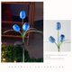 thumbnail image 5 of Lámpara De Pie De Acero Inoxidable Luces solares con forma de tulipán azul cielo, impermeables, para exteriores, jardín, césped y patio (1 unidad). Rkxzt, 5 of 8