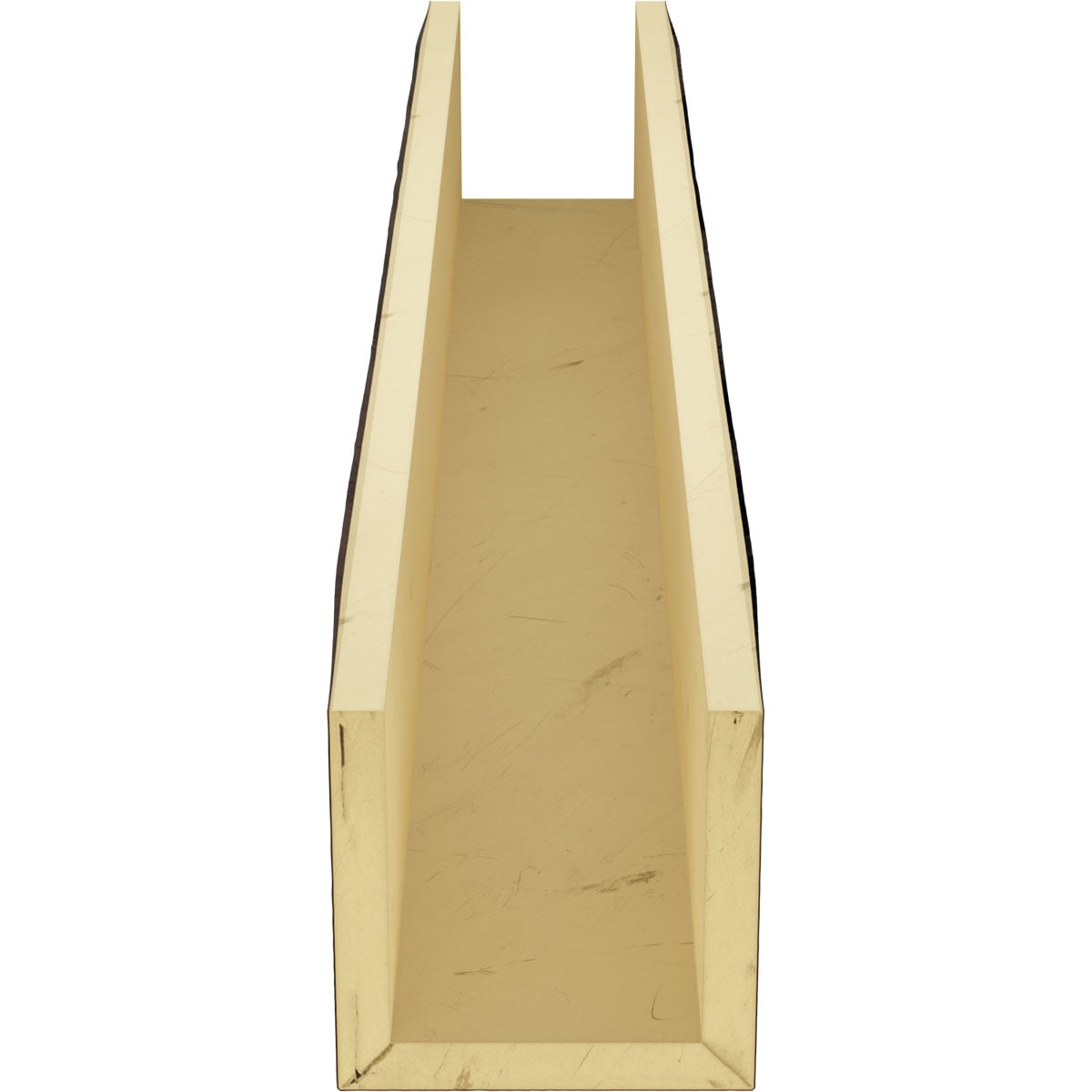 Ekena Millwork 4"W x 12"H x 14'L 3-Sided (U-beam) Sandblasted Endurathane Faux Wood Ceiling Beam, Premium Aged