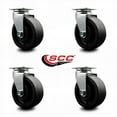 thumbnail image 2 of 5 Inch Glass Filled Nylon Wheel Swivel Caster Set with Ball Bearings SCC, 2 of 2