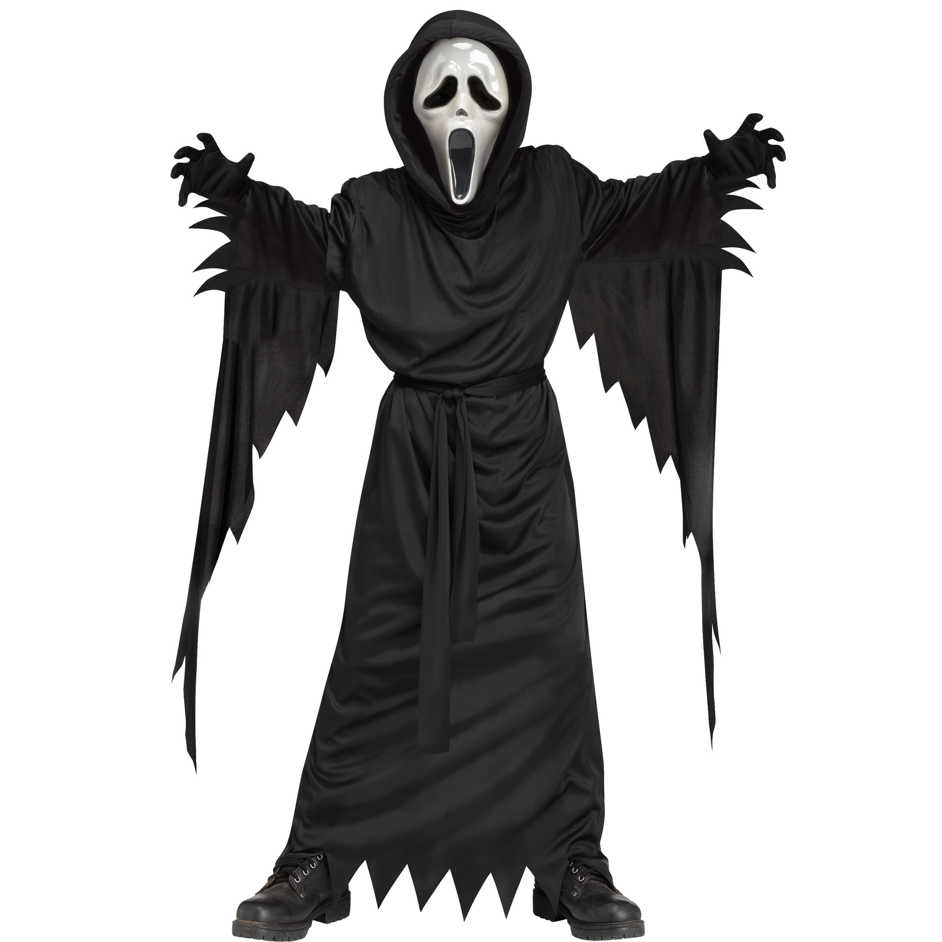 Fun World Bleeding Ghost Face Halloween Costume, 5-Piece, Kids L photo 5