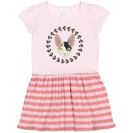 

Inktastic Cornish Rex Cat Wreath Gift Toddler Girl Dress