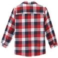 thumbnail image 6 of KISSMODA Boys Casual Button Down Shirts Kids Long Sleeve Plaid Blouses Shacket Jacket 7-15 Years, 6 of 6