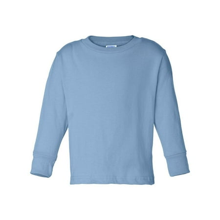 

Toddler and Baby Cotton Long-Sleeve Basic Tee Shirts LIGHT BLUE 5/6