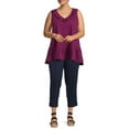 thumbnail image 2 of Terra & Sky Women’s Plus Size Ruffled V-Neck Tank Top, 2 of 6