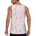 thumbnail image 3 of Easygdp Colorful Bunny Men's Tank Top, Sleeveless Muscle T Shirts, Breathable, Quick-Dry, Loose for Gym, Running, Fitness - Medium, 3 of 9