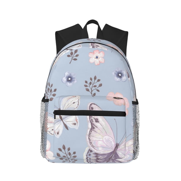 Easygdp Blue Butterfly Mochila Casual para Portátil, Mochila para Escuela, Viajes, Negocios