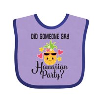 Inktastic Hawaiian Party Pineapple Girls Baby Bib