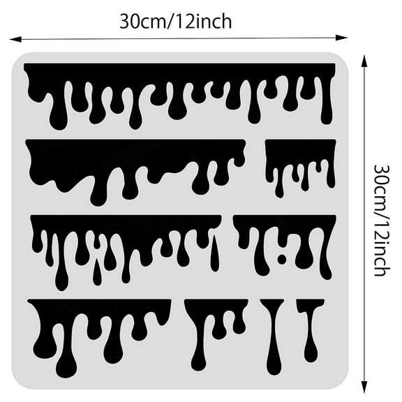 1 pc 30x30cm Water Drop Pattern Painting Templates Reusable Plastic Art Stencils for Scrapbook Decoration DIY Crafts