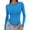 Blue, variant on Women Long Sleeve Compression Workout Tops Athletic Undershirts Lightweight Layering Shirts - GREEN_M