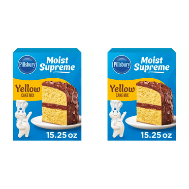 Pillsbury Moist Supreme Yellow Cake Mix Classic Moist Yellow Cake Easy Baking Dessert Pack Of 2