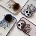 thumbnail image 4 of Creative Cute Astronaut Silicone Phone case with Camera Lens Protection Bracket for iPhone 14 13 12 11 XR Plus Pro Max Fashion Comfortable Anti-Scratch Spaceman Back Cover(Blue,12), 4 of 8