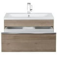 thumbnail image 5 of Cutler Kitchen and Bath Trough 30" Wood/Cultured Marble Bathroom Vanity in Oak, 5 of 6