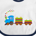 thumbnail image 4 of Inktastic Colorful Toy Train Boys or Girls Baby Bib, 4 of 4