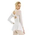 thumbnail image 2 of renvena Women Girls Figure Ice Skating Dress Long Sleeve Skirted Leotard Competition Costumes, 2 of 7