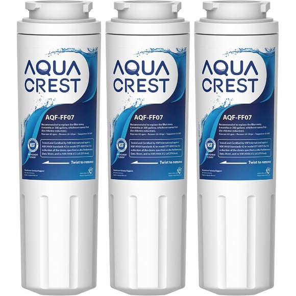 AQUA CREST Filtre à Eau de Réfrigérateur UKF8001, Compatible avec Maytag UKF8001P, Whirlpool UKF8001AXX-750, UKF8001AXX, EDR4RXD1, 4396395, Filtre EveryDrop 4, Msd2651heb (Lot de 3)