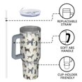 thumbnail image 4 of OBREWU Cute Animal Dogs Tumbler with Handle and Lid,Cute Animal Dogs 40oz Double Wall Vacuum Insulated Tumbler,Cups Gift for Women and Men, 4 of 7