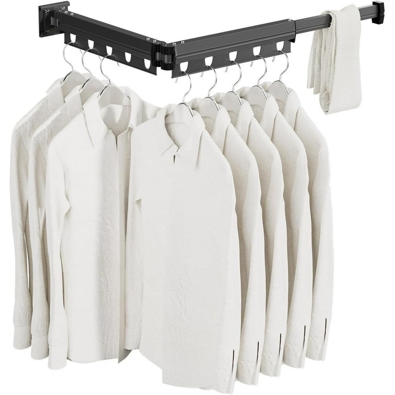 Collapsible Wall Mounted Clothes Drying Rack With 7 Drying Rails