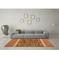 thumbnail image 3 of Ahgly Company Indoor Rectangle Abstract Orange Modern Area Rugs, 5' x 8', 3 of 4