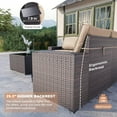thumbnail image 2 of 2 Sets of 6-Piece PE Rattan Patio Furniture Set, Waterproof Wicker Sectional Sofa with Coffee Table & Cushions, Outdoor Conversation Set for Garden/Poolside,sand, 2 of 7