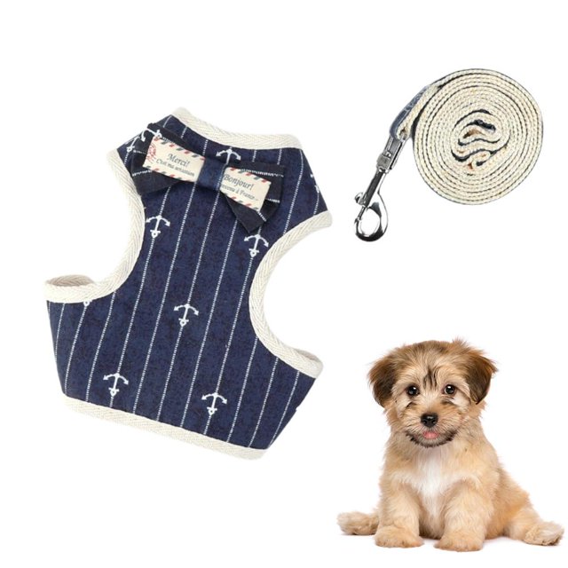 Conjunto De Arnés Para Perros Arnés De Chaleco Para Gatos Con Lazo Correa De Pecho Suave Y Encantadora Para Mascotas Minnieouse PT002323-05
