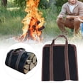 thumbnail image 5 of Portador de leña, bolsa de mano duradera de tela Oxford con asas, bolsa de asas para troncos, accesorios para estufas de leña, portador de leña para chimenea interior, 5 of 5