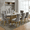 Gray with Gold Leg, variant on Sleek Modern Dining Chair Set of 6 - Tufted Velvet Upholstered Side Chairs with Nailhead Trim and Solid Wood Legs, Perfect for Kitchen and Dining Room