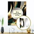 thumbnail image 3 of Designart "Agate in Green and Gold II" Modern Mirror Wall Decor - Modern Green Abstract Large Mirror For Wall Art Decor - 32" x 24" Inch, 3 of 5