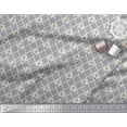 thumbnail image 3 of Soimoi Gray Polyester Crepe Fabric Quatrefoil & Grandiflora Rose Floral Printed Craft Fabric by The Yard 42 Inch Wide, 3 of 3