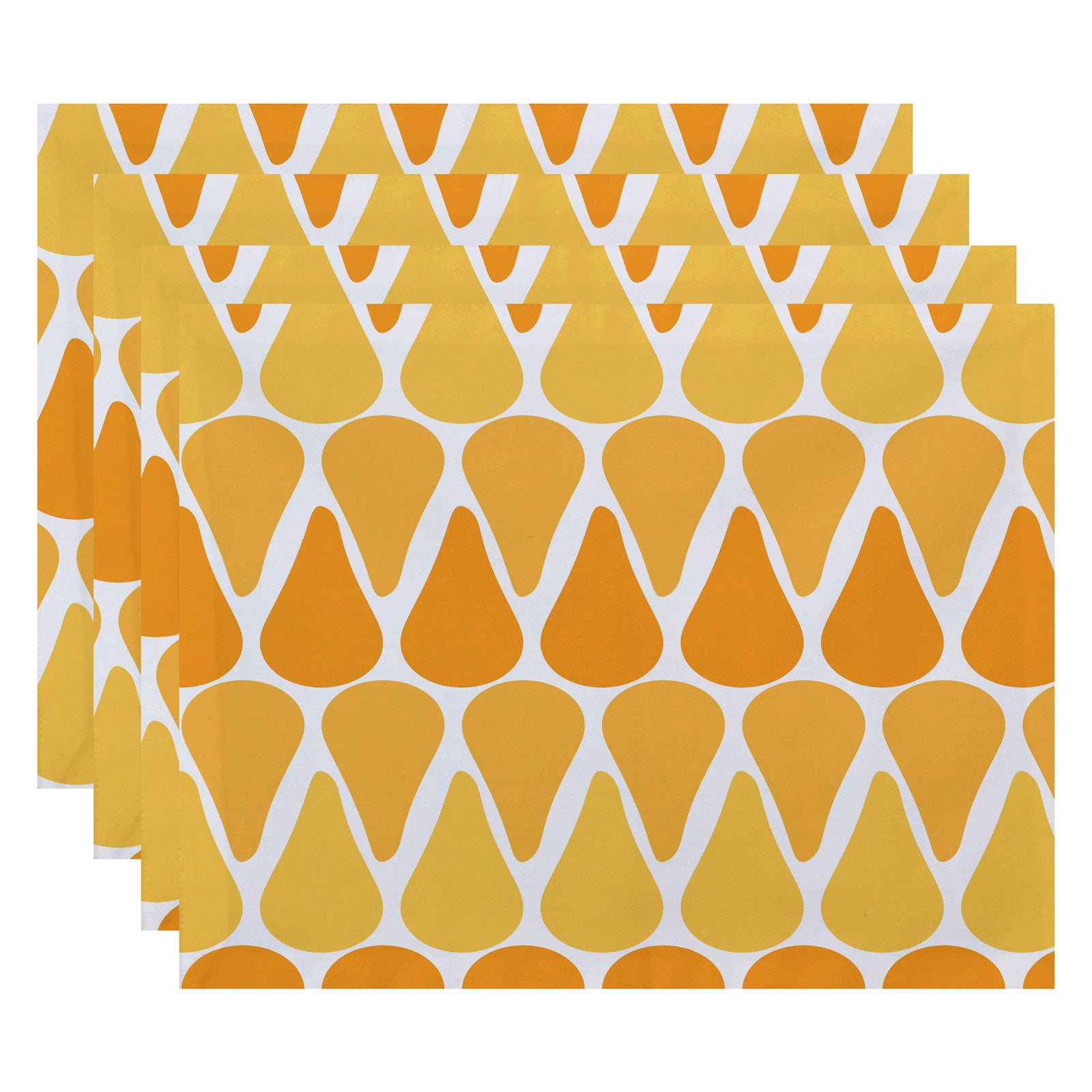 Simply Daisy 18" x 14" Watermelon Seeds Geometric Print Placemat, Set of 4