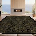 thumbnail image 2 of Design&I 3'x5' Washable Area Rug Low Profile & Durable Daily Traffic Ready Bamboo Sofa Snake Vintage Boho Damask Gothic Bird Motif Scroll for Home Office, Hallway, 2 of 7