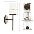 thumbnail image 6 of Kate and Laurel Blaise Transitional Metal Wall Sconce, 5 x 6 x 14, Antique Bronze, Modern Round Candle Holder with Removable Glass Cylinder for Flameless Candles, 6 of 10
