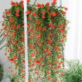 thumbnail image 6 of Fake Hanging Plants,3pc Artificial Hanging Flowers for Outdoors,Outdoor Faux Plants,Spring Fake Silk Violets with Eucalyptus Realistic Uv Resistant Trailing Vines Porch Yard Indoor Wedding Favors, 6 of 7