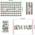 thumbnail image 2 of Fall Hello Pumpkin Kitchen Dish Towels Set of 2, Green Pink Autumn Plaid Check Hand Towels Drying Baking Cooking Cloth, Thanksgiving Farmhouse Home Sweet Home Kitchen Decor 18 x 26 Inch, 2 of 6