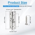 thumbnail image 2 of Bisagras de resorte Uxcell, bisagras de puerta de cierre automático de acero inoxidable, bisagras pequeñas para puerta de gabinete de 3" 2, 2 of 6