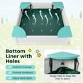 thumbnail image 2 of GLACER Sandbox with Cover, 4ft x 4ft HDPE Sand Box w/Oxford Cover, Bottom Drainage Oxford Liner, All Weather Resistant Sand Pit in Backyard Lawn Garden Beach for Kids (White), 2 of 8